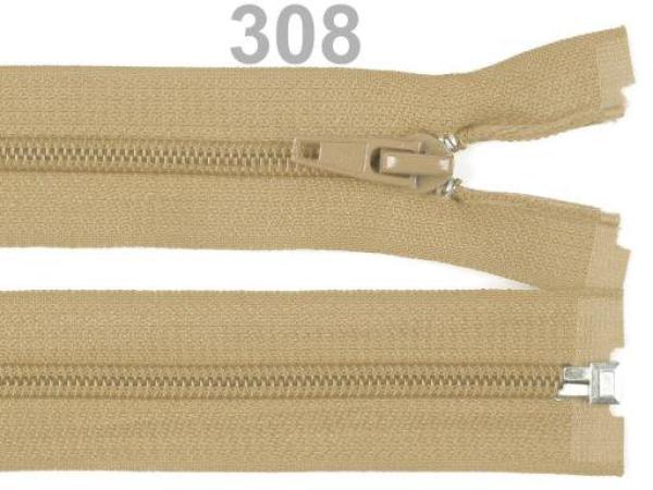 Spiralreißverschluss 5 mm, 65 cm, teilbar, Beige